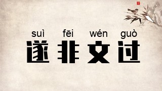 遂非文过