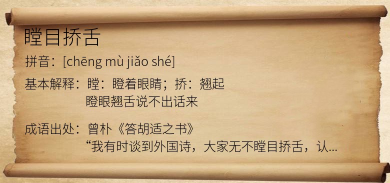 瞠目挢舌
