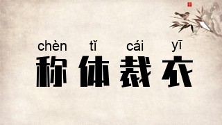 称体裁衣