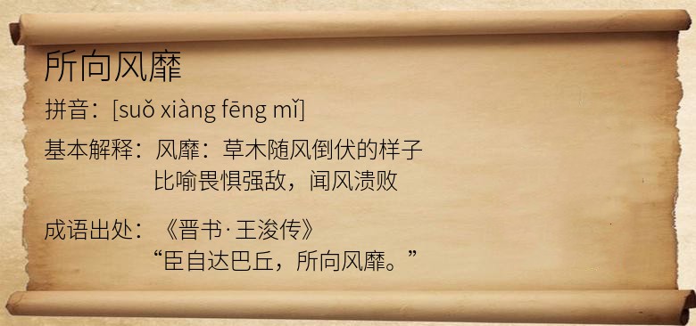 所向风靡