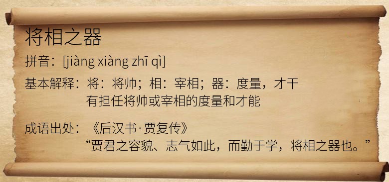 将相之器