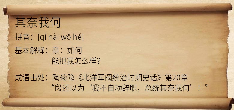 其奈我何