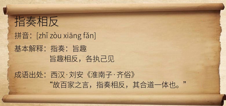 指奏相反