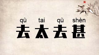 去太去甚