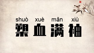 槊血满袖