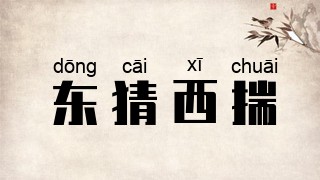 东猜西揣