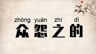 众怨之的