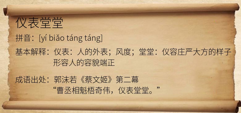 仪表堂堂