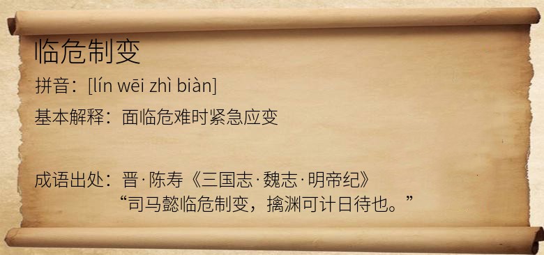 临危制变