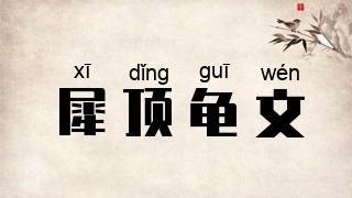 犀顶龟文