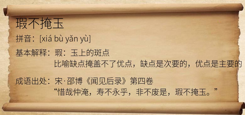 瑕不掩玉