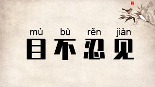 目不忍见