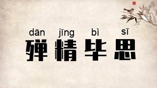 殚精毕思