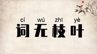 词无枝叶