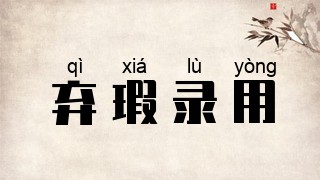 弃瑕录用
