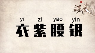 衣紫腰银