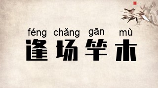 逢场竿木