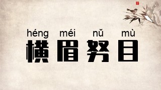 横眉努目