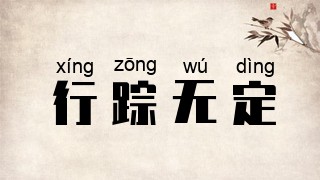 行踪无定