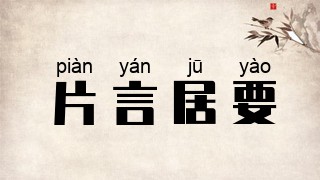片言居要
