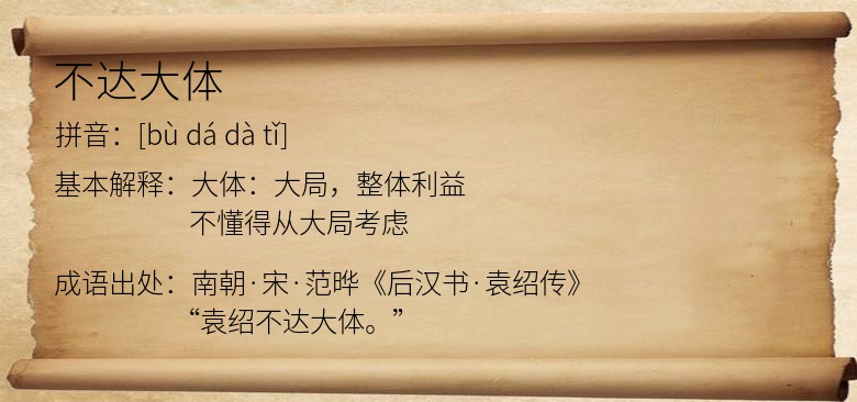 不达大体
