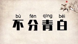 不分青白