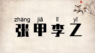 张甲李乙