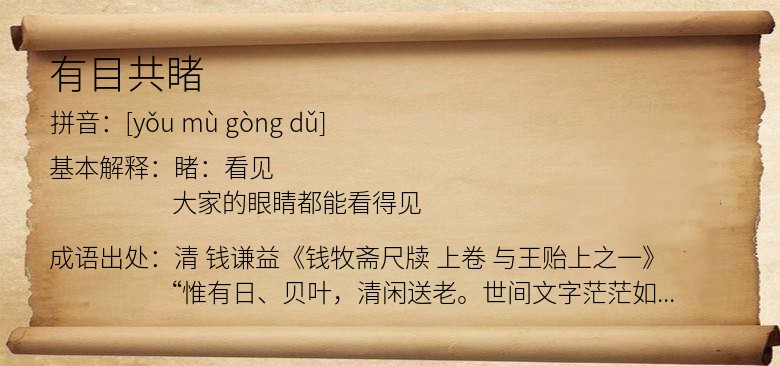 有目共睹