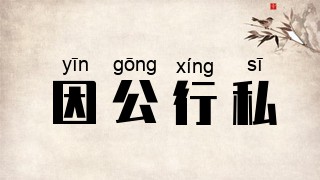 因公行私