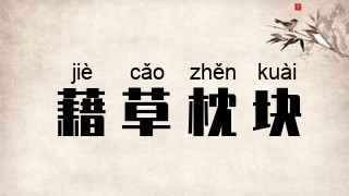 藉草枕块
