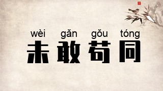 未敢苟同