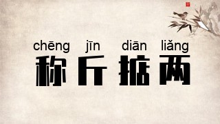 称斤掂两