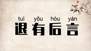 退有后言