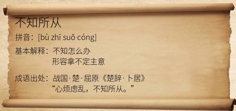 不知所从